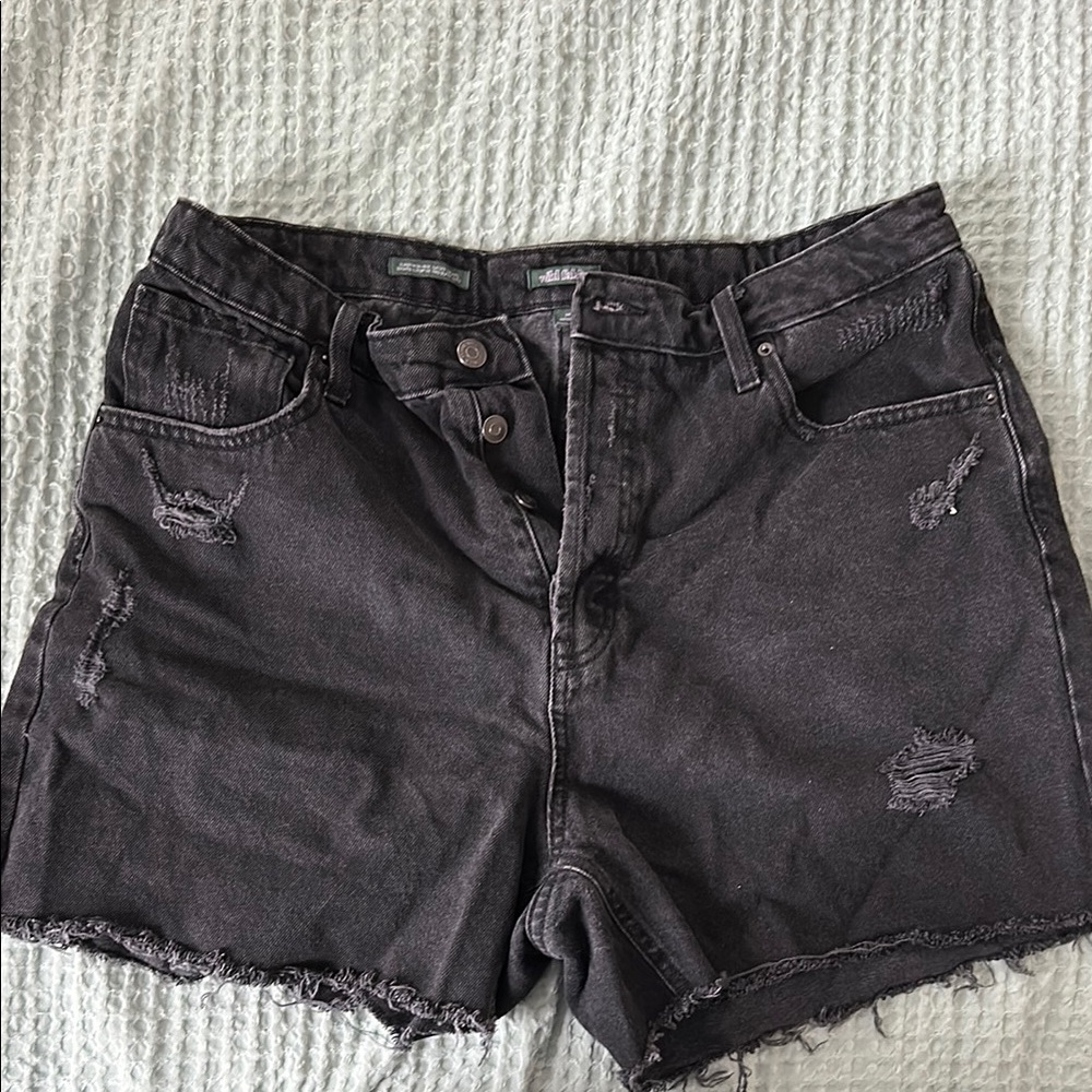 Wild Fable Black Super High-Rise Cutoff Shorts